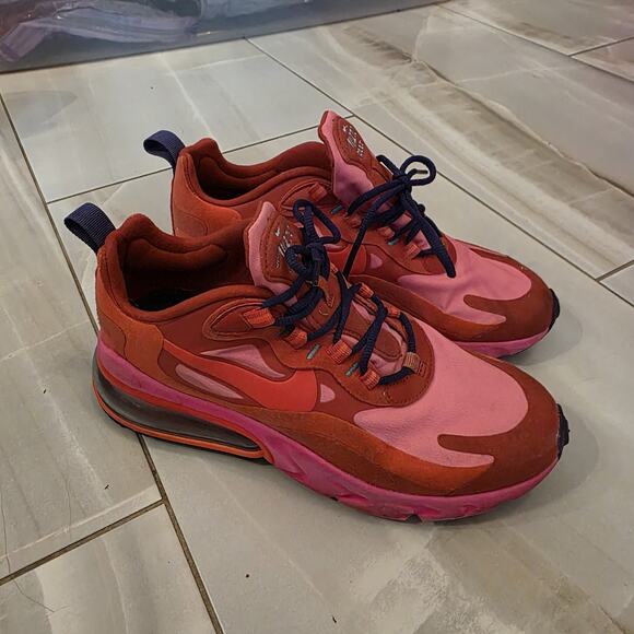 Nike Air Max 270 React Shoes Womens Size 7 AT6174-600 Running Athletic Sneakers - Picture 2 of 16